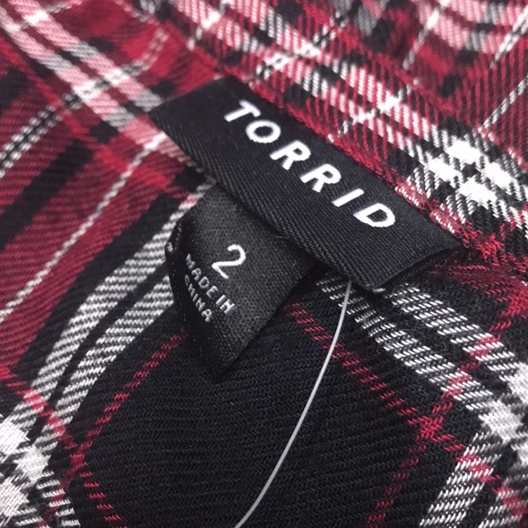 Torrid plaid shirt dress. 2 (2X). NWT. - Picture 6 of 9